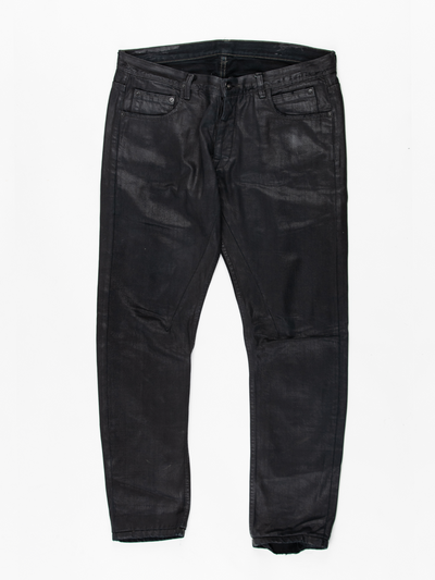 Black Shiny Denim Jeans